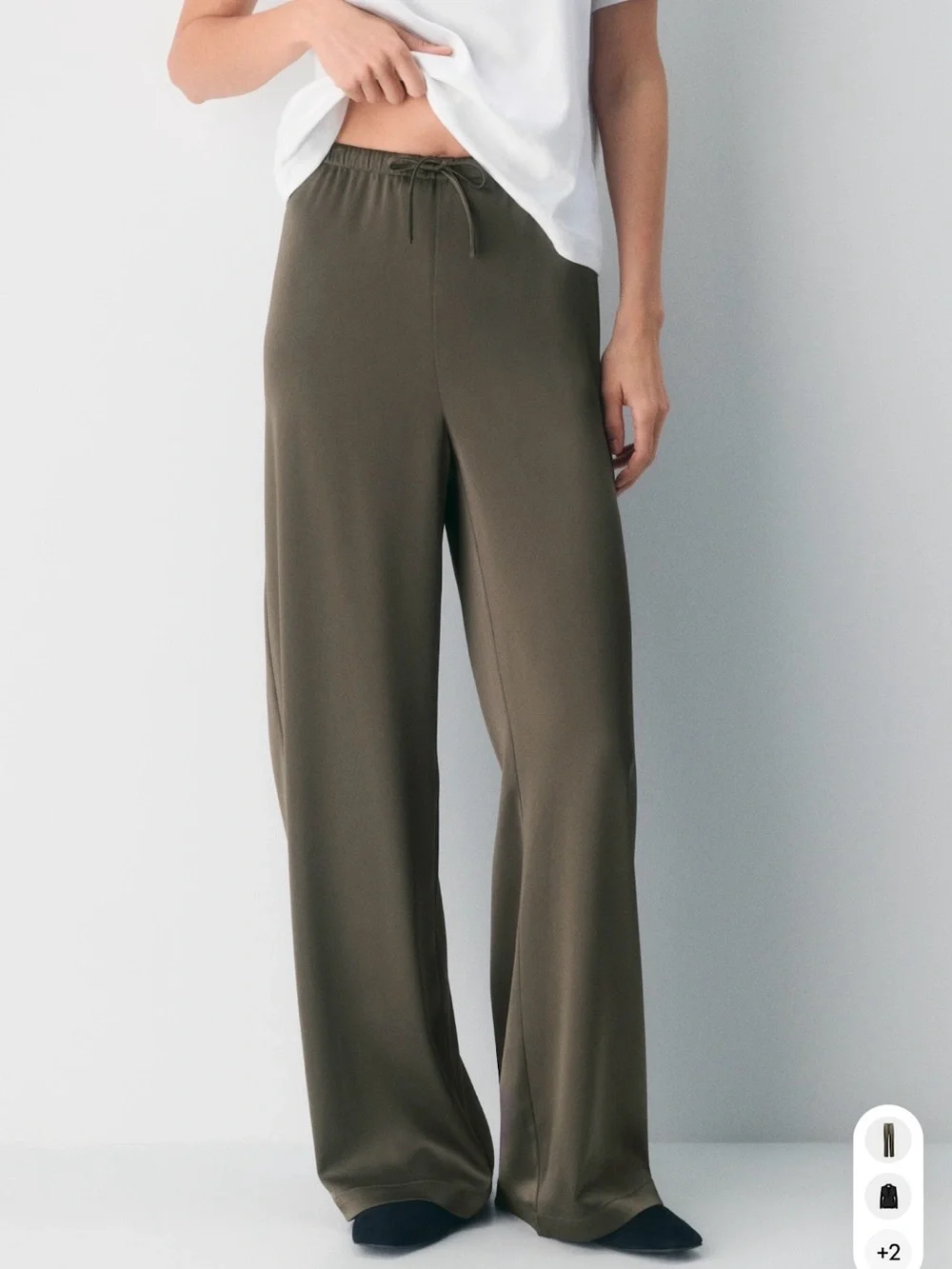 Archer Satin Pant - Khaki - Size small - Picture 2 of 5